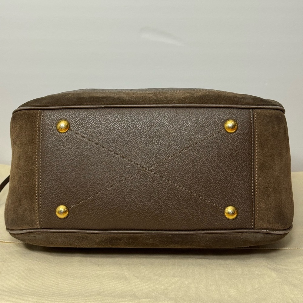 LOUIS VUITTON CHOCOLAT MONOGRAM EMPREINTE LEATHER AUDACIEUSE PM BAG - Picture 5 of 16